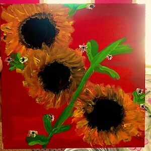 Beautiful sunflower painting